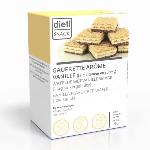 Fase 1 Wafeltje met VANILLE (5x 2 stuks) DIETISNACK - Afbeelding 1