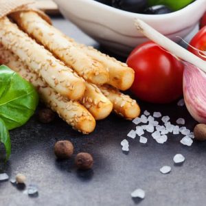 CIAO CARB eiwitrijke grissini sesamzaden