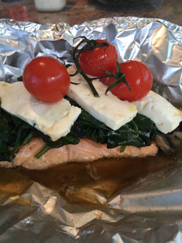 papillot met zalm