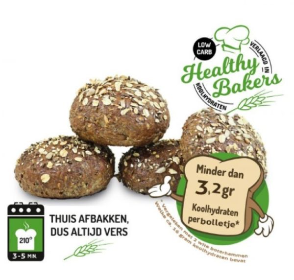 Koolhydraat Verlaagde Bolletjes Healthy Bakers - Afbeelding 2