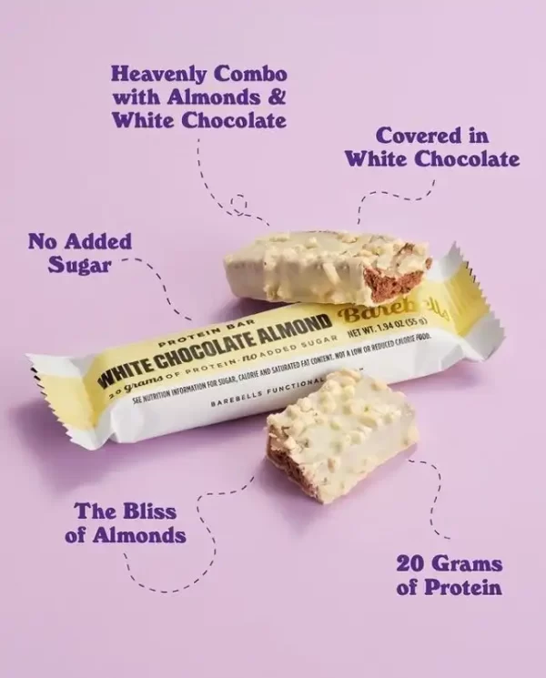 Barebells - Protein Bar White chocolate Almond - Afbeelding 3