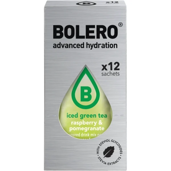 BOLERO sticks ICED GREEN TEA Raspberry & Pomegranate 12 x 3g - Afbeelding 2